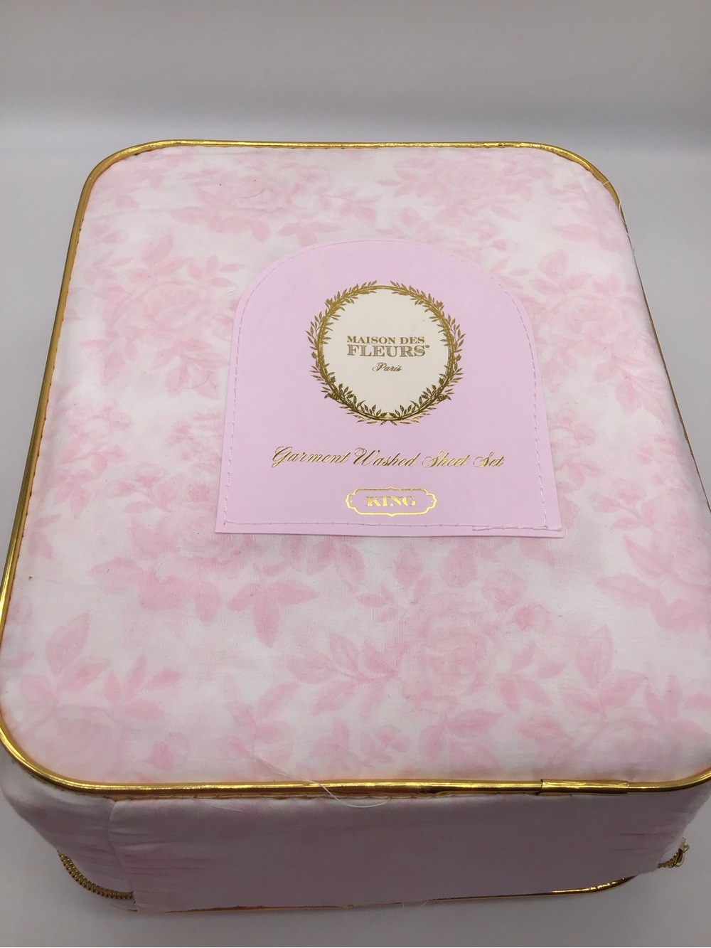 Pink Floral King Sheet Set microfiber